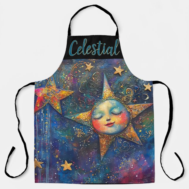 Folksy Celestial  Apron (Front)