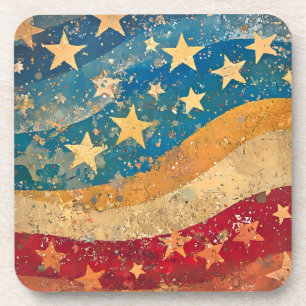 Folksy Stars and Stripes Coaster