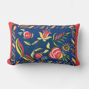 folky Pennsylvania Dutch motif Lumbar Cushion