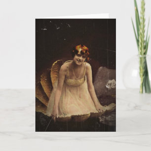 Follies Girl in Sea Shell Holiday Card