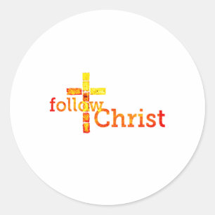 Follow Christ Jesus The Messiah Matthew 4 19 Luke Classic Round Sticker