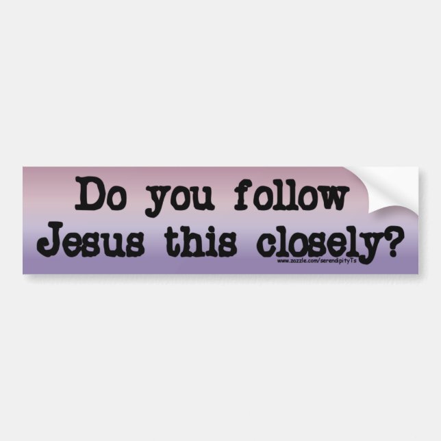 Follow Jesus Bumper Sticker (Front)