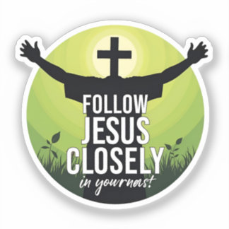 Follow Jesus Closely Bumper Sticker