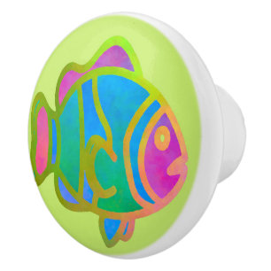 Follow Me in the Tropical Reef Ceramic Knob