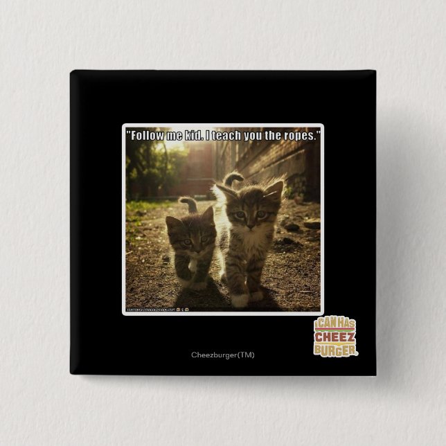 Follow Me Kid 15 Cm Square Badge (Front)
