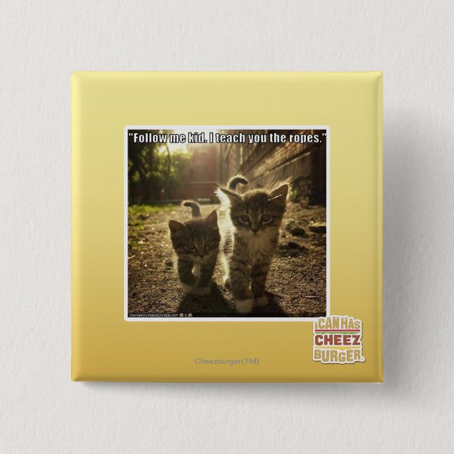 Follow Me Kid 15 Cm Square Badge (Front)