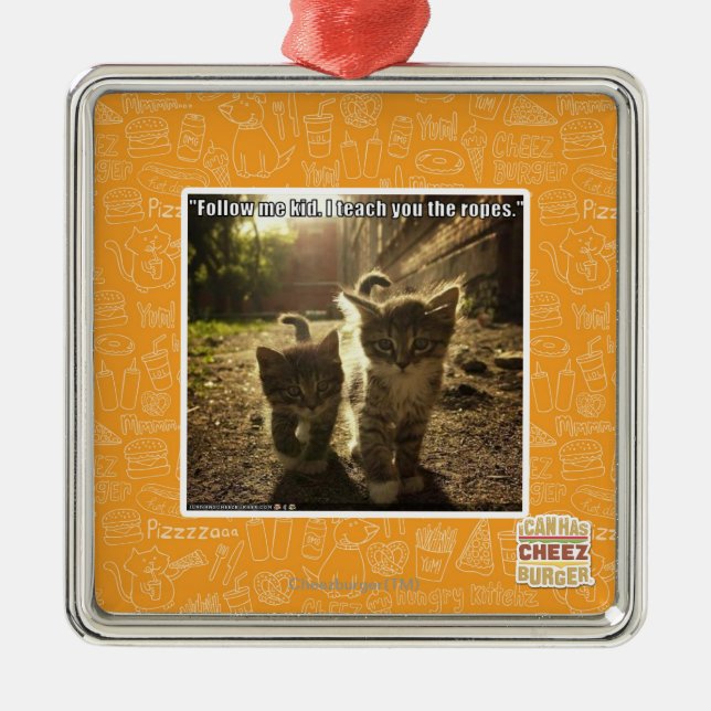 Follow Me Kid Metal Tree Decoration (Front)