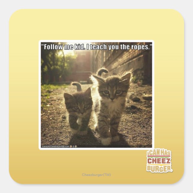 Follow Me Kid Square Sticker (Front)