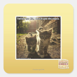 Follow Me Kid Square Sticker