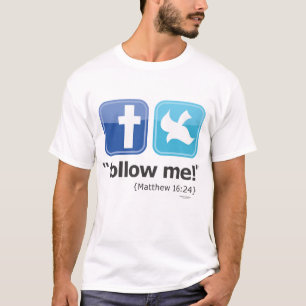 "follow me!" Social T-Shirt 2-sided (Light)