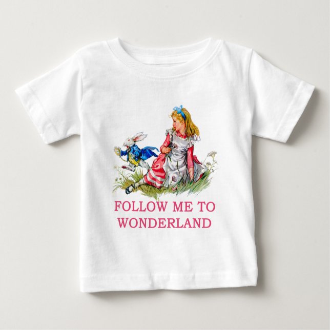 FOLLOW ME TO WONDERLAND BABY T-Shirt (Front)