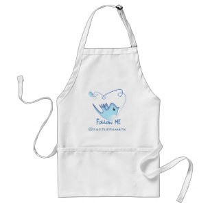 Follow ME Twitter  Gifts and Swirls T-shirts Standard Apron