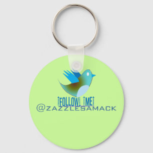 Follow Me @ YOUR Twitter Address Key Ring