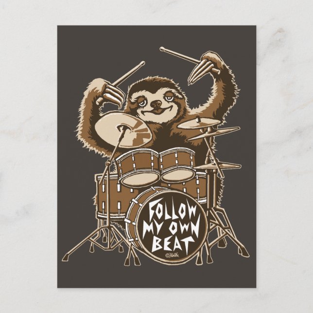 Follow my own beat postcard (Front)