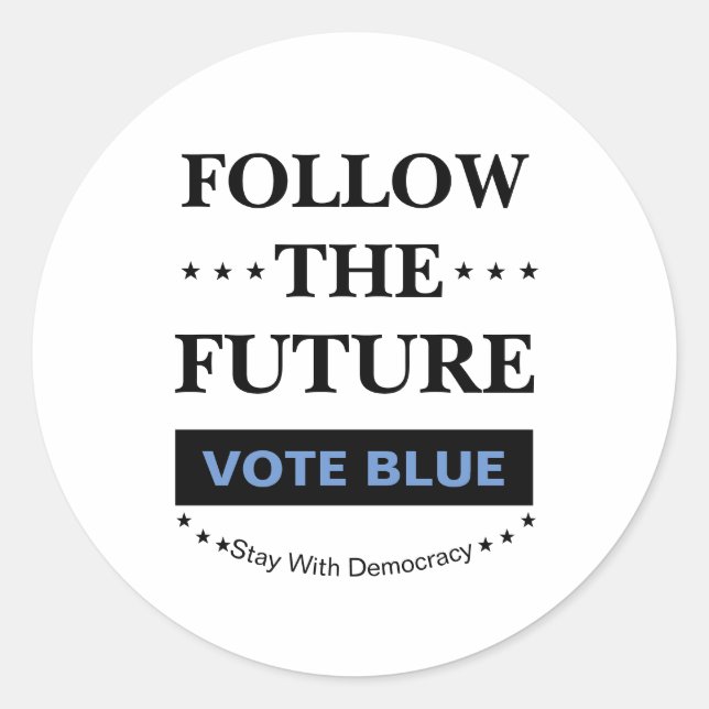 Follow The Future Classic Round Sticker (Front)