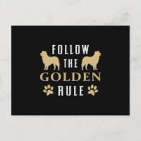 Follow The Golden Rule Retriever Dog Lover Funny