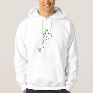 Follow the Joy: Inspiring Colorful Minimalist Bird Hoodie