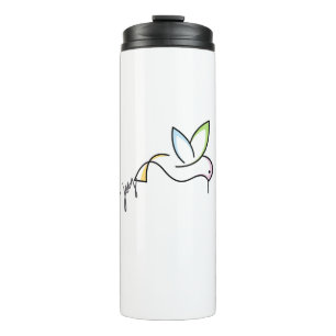 Follow the Joy: Inspiring Colorful Minimalist Bird Thermal Tumbler