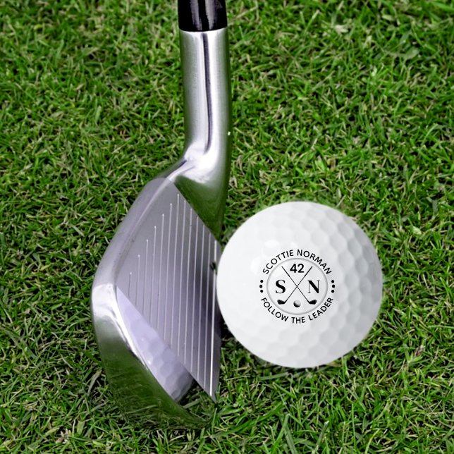 'Follow the Leader' Custom Monogram Golf Balls (Creator Uploaded)