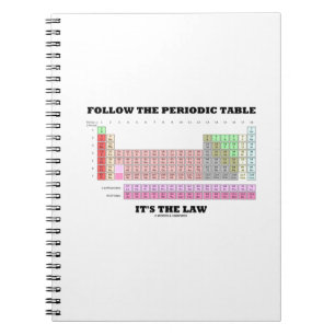 Follow The Periodic Table It's The Law (Chemistry) Notebook