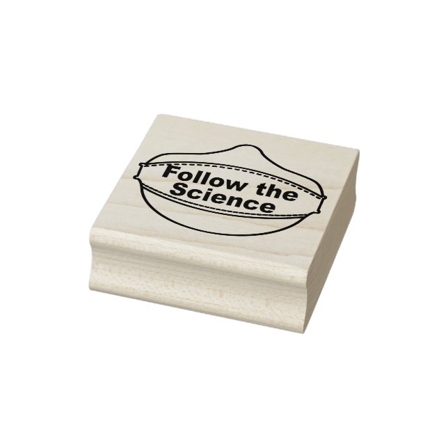 Follow the science mask 2x2" rubber stamp (Stamp)