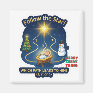 Follow the Star Maze Game Nativity Christmas Magne Magnet
