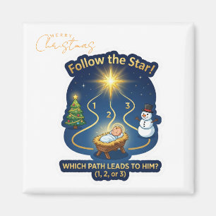 Follow the Star Maze Game Nativity Christmas Magne Magnet