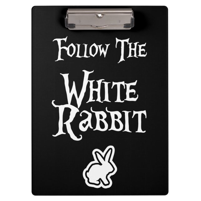 Follow the White Rabbit Clipboard (Front)