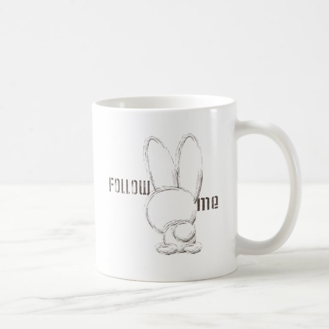 follow the white rabbit coffee mug (Right)