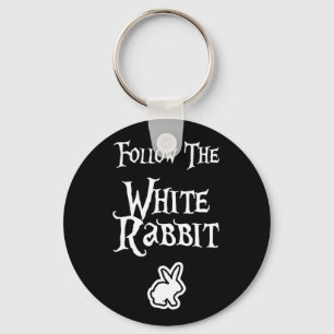 Follow the White Rabbit Key Ring