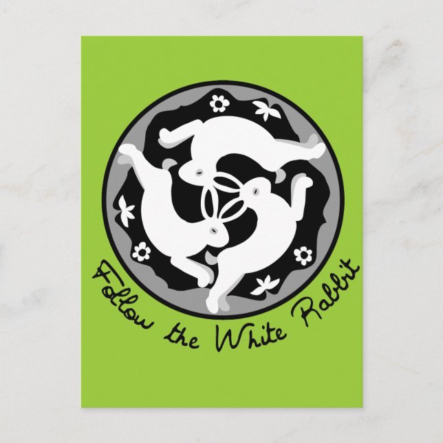 Follow the White Rabbit Postcard (Front)