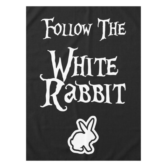 Follow the White Rabbit Tablecloth (Front)