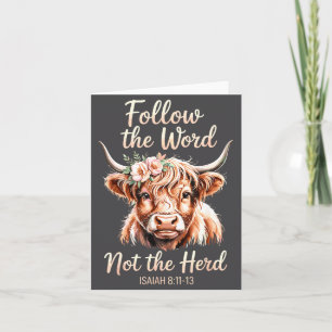 Follow The Word Not The Herd Christian Cow Bible V Card