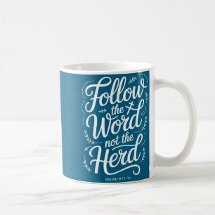 Follow The Word Not The Herd Christian Cow Bible V Coffee Mug