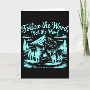 Follow The Word Not The Herd Christian Religion Hi Card
