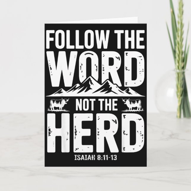 Follow The Word Not The Herd Christian Religion Hi Card (Front)