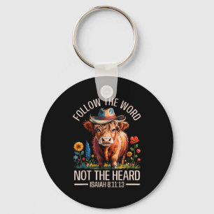 Follow The Word Not The Herd Christian Western Hig Key Ring