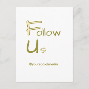 follow us facebook username social media add QR Postcard