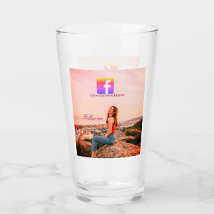 follow us facebook username social media photo glass