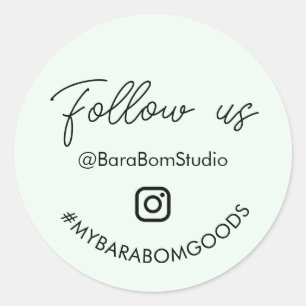Follow us on Instagram Package Sticker