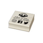 Follow us on social media rubber stamp