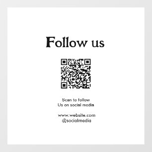 Follow us on social media scan QR code to follow