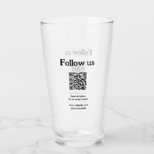 Follow us on social media scan QR code to follow  Glass