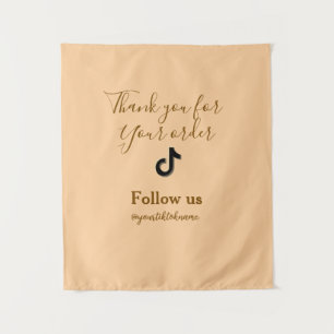 follow us tiktok username social media add QR text Tapestry