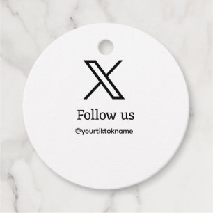 follow us twitter X username social media add QR Favour Tags