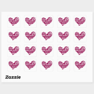 Follow you heart, Do what you love Square Sticker