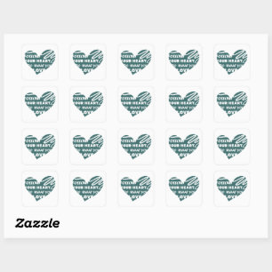 Follow you heart, Do what you love Square Sticker