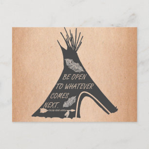 Follow Your Arrow Native American TeePee Postcard