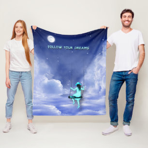 Follow your dream fleece blanket