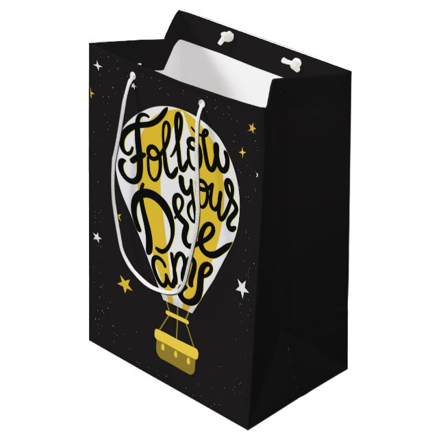 Follow Your Dreams Balloon Medium Gift Bag (Front Angled)